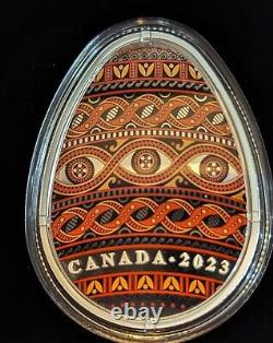2023 Canada 1 oz Fine Silver Pysanka (Traditional Ukrainian) Easter Egg Coin