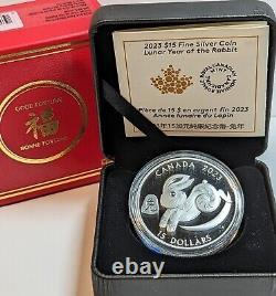 2023 Canada 1 oz Proof Silver $15 Lunar Year of the Rabbit Good Fortune