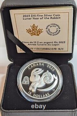 2023 Canada 1 oz Proof Silver $15 Lunar Year of the Rabbit Good Fortune