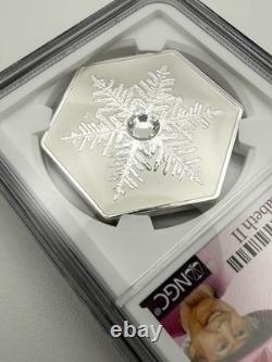 2023 Canada 1oz. 999 Silver Snowflake Crystal Reverse Proof PF 70 NGC QE II