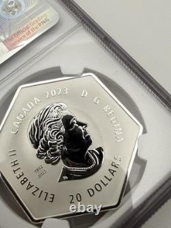 2023 Canada 1oz. 999 Silver Snowflake Crystal Reverse Proof PF 70 NGC QE II
