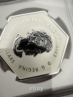 2023 Canada 1oz. 999 Silver Snowflake Crystal Reverse Proof PF 70 NGC QE II