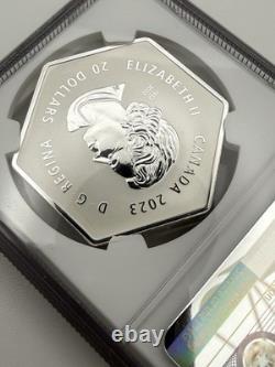 2023 Canada 1oz. 999 Silver Snowflake Crystal Reverse Proof PF 70 NGC QE II