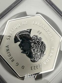 2023 Canada 1oz. 999 Silver Snowflake Crystal Reverse Proof PF 70 NGC QE II