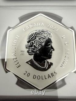 2023 Canada 1oz. 999 Silver Snowflake Crystal Reverse Proof PF 70 NGC QE II