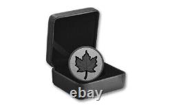 2023 Canada $20 1 oz Silver Black Proof Super Incuse Maple Leaf Rhodium Plating