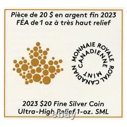 2023 Canada $20 Ultra High Relief Maple Leaf 1oz. 9999 Silver Gold Reverse Proof