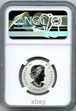 2023 Canada $3 1/4oz FINE SILVER MAPLE LEAF 35TH ANNIV NGC REVERSE PF70 FR