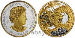 2023 Canada 5 OZ. Pure Silver Coin Heavenly Dragon PCGS PR70 DCAM