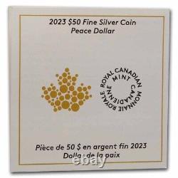 2023 Canada 5 oz Silver $50 Peace Dollar Proof (UHR) SKU#263334