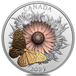 2023 Canada 5 oz The Monarch and The Bloom Silver Coin