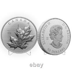 2023 Canada $50 Maple Leaves in Motion UHR 5oz. 9999 Silver Proof Mintage 2000