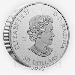 2023 Canada $50 Maple Leaves in Motion UHR 5oz. 9999 Silver Proof Mintage 2000