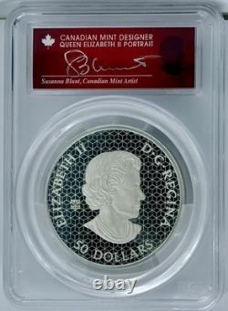 2023 Canada $50 Silver 5 Oz Maple Leaves in Motion UHR PCGS PR70 FDOI Blunt Sign