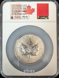 2023 Canada $50 Ultra High Relief 5oz. Silver Maple Leaf NGC PR70 SUSAN TAYLOR