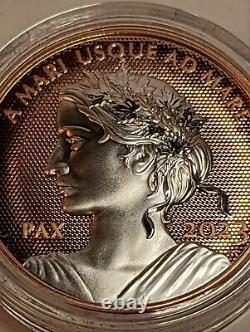 2023 Canada Peace Dollar Ultra High Relief 1 oz Silver Pulsating Rose Gold Proof