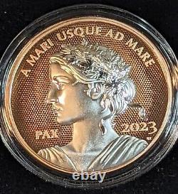 2023 Canada Peace Dollar Ultra High Relief 1 oz Silver Pulsating Rose Gold Proof
