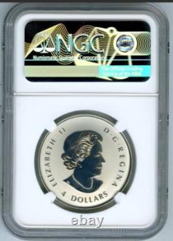 2023 Queen Elizabeth $4 1/2 Oz Canada Ngc Pf70 Silver Proof 35th Maple Leaf Fr