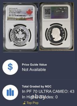 2024 $1 Canada Silver Dollar Proof Ngc Pf70 Maple Leaf Air Force First Releases