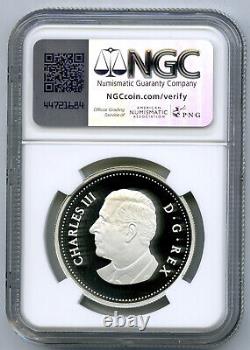 2024 $1 Canada Silver Dollar Proof Ngc Pf70 Ucam King Charles 1st Coronation Fr