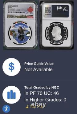 2024 $20 Canada 1oz Silver Proof Moose Ngc Pf70 Ucam First Releases