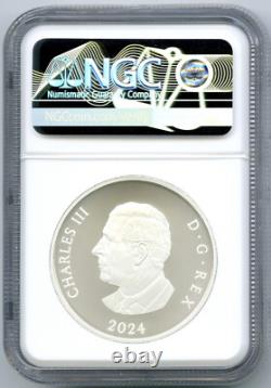 2024 $20 Canada 1oz Silver Proof Ngc Pf70 Sapphire Jubilee Snowflake Brooch Fr