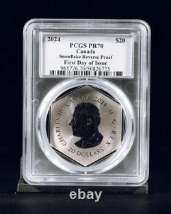 2024 $20 Canada Snowflake Reverse Proof First Day of Issue PCGS PR70 Rosati