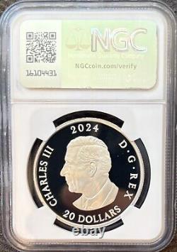 2024 $20 NGC PF69 CANADA 1OZ SILVER UCAM COUGAR WILDLIFE REFLECTIONS WithOGP
