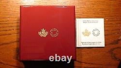 2024 $50.00 Canada Maple Leaves In Motion 5 Oz Rhodium/silver Coin, Coa & Box