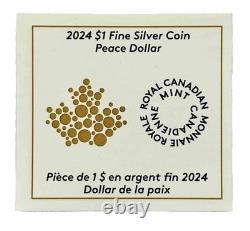 2024 CANADA Peace Dollar 1 oz Silver Proof Gilded COA BC First Release NGC PF70