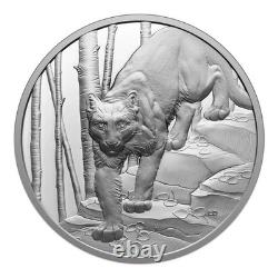 2024 Canada 1 oz Silver Proof Coin Great Hunters Cougar Ultra High Relief
