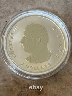 2024 Canada $2 Red Fox 3/4oz reverse proof Silver Bullion Coin 0.75