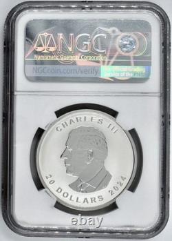 2024 Canada $20 Maple Leaf Pulsating Forest Fields Silver NGC Reverse PF 70 UHR