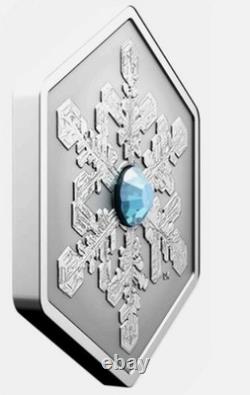2024 Canada $20 Silver 1 Oz BLUE CRYSTAL SNOWFLAKE PCGS Reverse PR70 FDOI