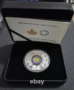 2024 Canada $30 Fine Silver Coin Signs of the Zodiac 2 oz. 9999 Silver Proof NIB