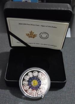 2024 Canada $30 Fine Silver Coin Signs of the Zodiac 2 oz. 9999 Silver Proof NIB