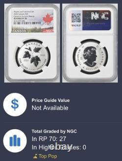 2024 Canada $4 Silver Reverse Proof Maple Leaf Autumn Beauty 1/2 Oz Ngc Rev Pf70