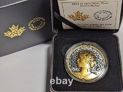 2024 Canada Peace Dollar 1 oz Pure Silver Yellow Gold Plated Proof UHR Coin