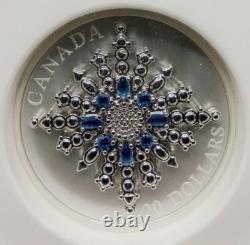 2024 Canada Sapphire Jubilee Snowflake Brooch Silver Proof Coin NGC PF70 MATTE