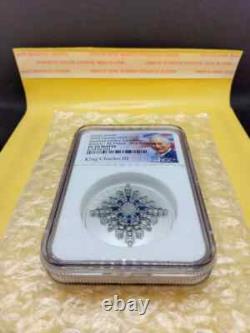 2024 Canada Sapphire Jubilee Snowflake Brooch Silver Proof Coin NGC PF70 MATTE