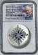2024 Canada Sapphire Jubilee Snowflake Crown Jewels Brooch Rhodium NGC PF70 FR