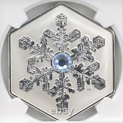 2024 Canada Snowflake Light Blue Crystal 20CAD 1oz Silver Proof Coin NGC PF 70FR