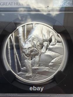 2024 First Day Issue $20 Canada 1 oz Silver Cougar UHR Great Hunters NGC PR70