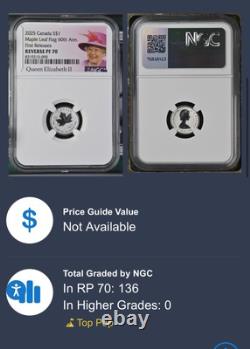 2025 $1 1/20 Oz Silver Canada 60th Maple Leaf Flag Ngc Pf70 Queen Elizabeth Fr