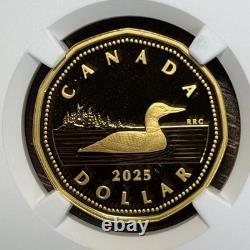 2025 $1 Canada Gilt. 9999 Silver Proof Loonie Ngc Pf70 Ucam Loon First Releases
