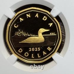 2025 $1 Canada Gilt. 9999 Silver Proof Loonie Ngc Pf70 Ucam Loon First Releases