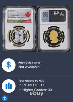 2025 $1 Canada Gilt Silver Dollar Proof Ngc Pf69 Tomb Of The Unknown Soldier Fr