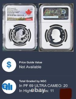 2025 $1 Canada Silver Dollar Proof Ngc Pf69 Ucam Beaver As An Official Symbol Fr