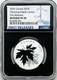2025 $10 Canada. 9999 Silver Ngc Rev Proof Pf70 Gleaming Maple Leaf Leaves Fr