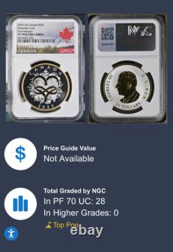 2025 $20 Canada 1 Oz Silver Gilt Ngc Pf70 Celebrate Love Proof First Releases